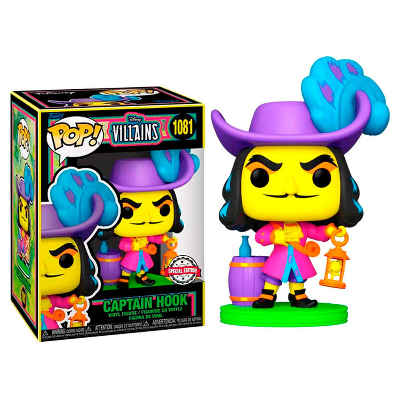 POP Figur Disney Skurkar - Hook Black Light Exclusive