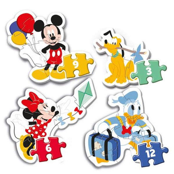 Disney Mickey Min Första Pussel 3-6-9-12 bitar