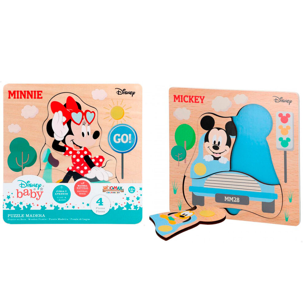 Disney Mickey och Minnie Assorterade Träpussel