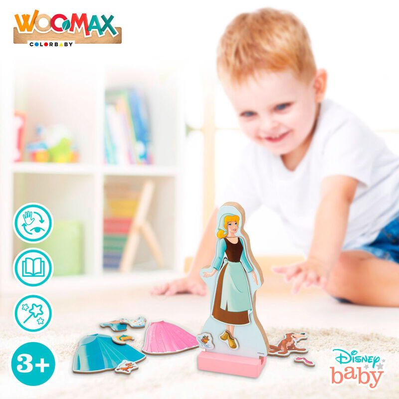 Disney Cinderella Klänningar Magnetset i Trä