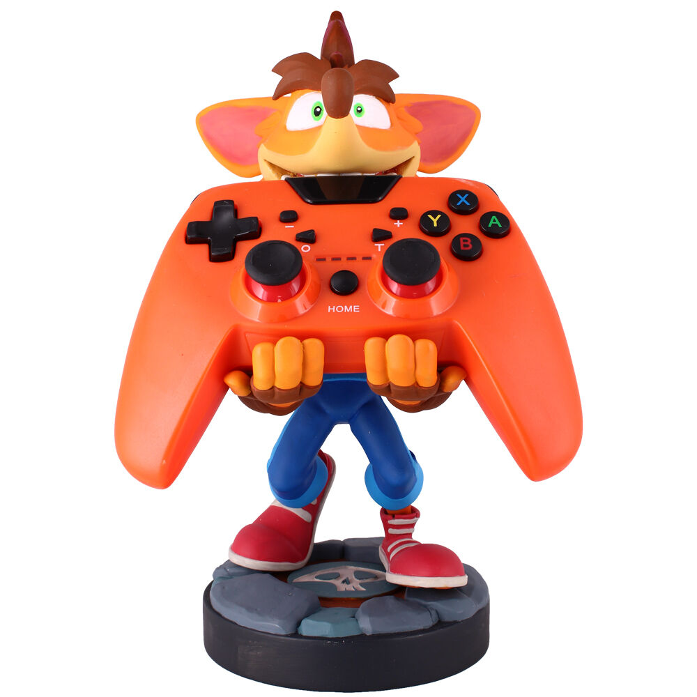 Crash Bandicoot Figur Med Kabelhållare 21cm - Perfekt för Spelkontroller