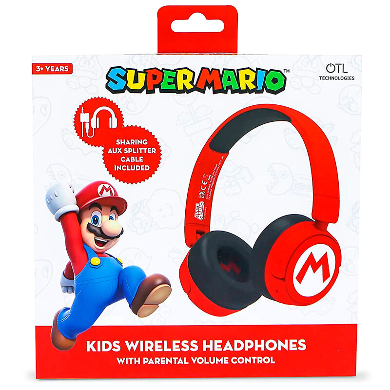 Super Mario Bros Logo Trådlösa Barnhörlurar