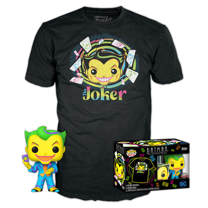 DC Comics Batman Joker Exclusive Set Figur & T-shirt Storlek S