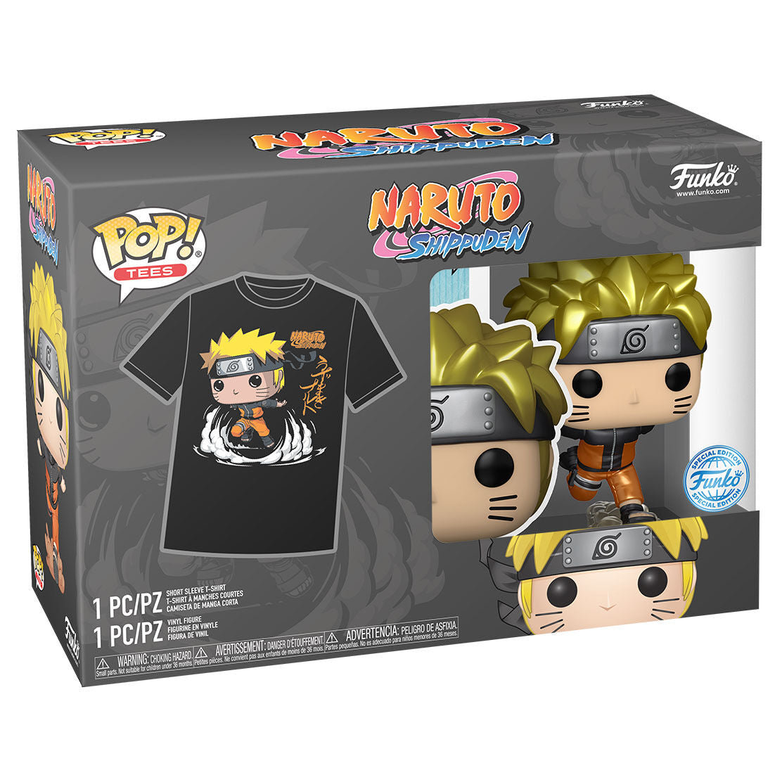 Set Figur POP & Tee Naruto Shippuden Exklusiv Storlek XL