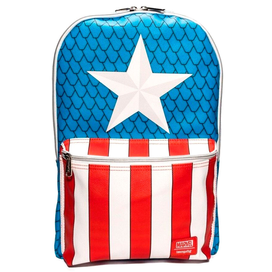 Loungefly Marvel Captain America Rygsäck med Pin 45cm