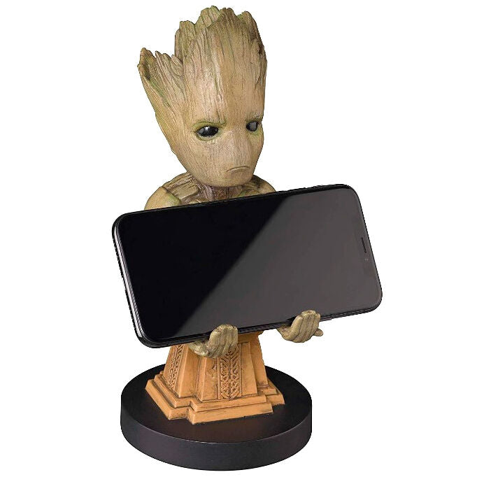 Marvel Guardians of the Galaxy Groot Plinth Figur med Klämma för Kabelhantering 20cm