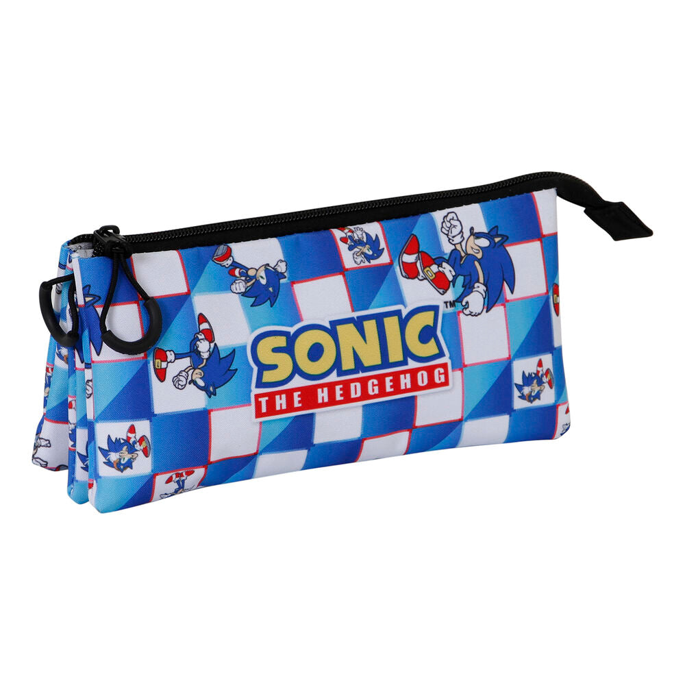 Sonic The Hedgehog Blå Lay Triple Pennfodral