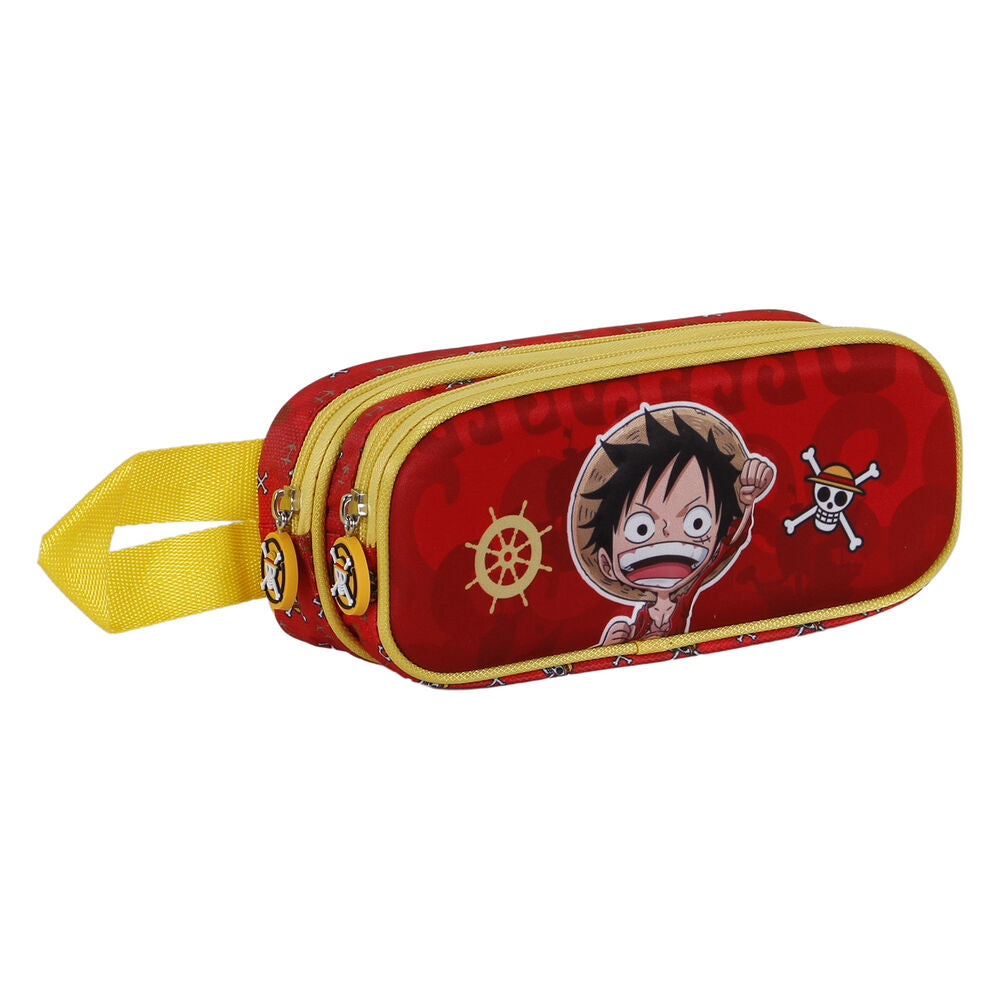 One Piece Luffy 3D Dubbel Pennfodral