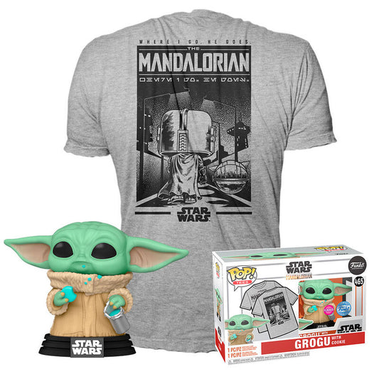 Set Figur POP & Tee Star Wars Mandalorian Grogu Exclusive