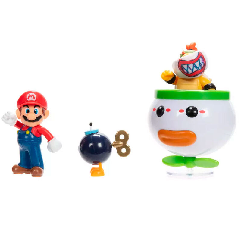 Super Mario Bros Mario och Bowser Jr. blisterfigurer 6cm