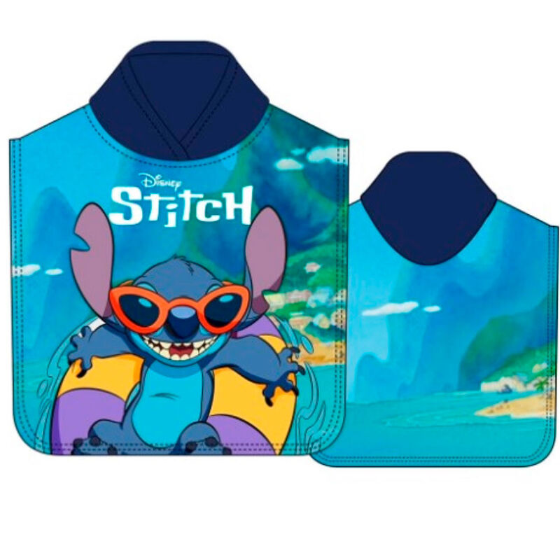 Disney Stitch Mikrofiber Poncho Handduk
