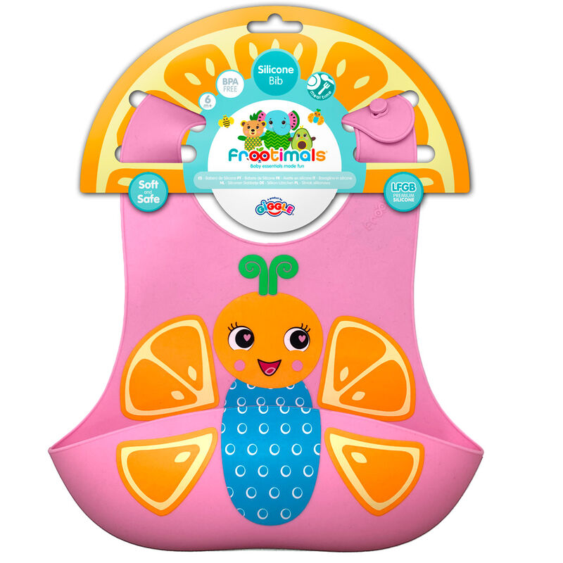 Frootimals Orangiefly Silikonbibb för Barn