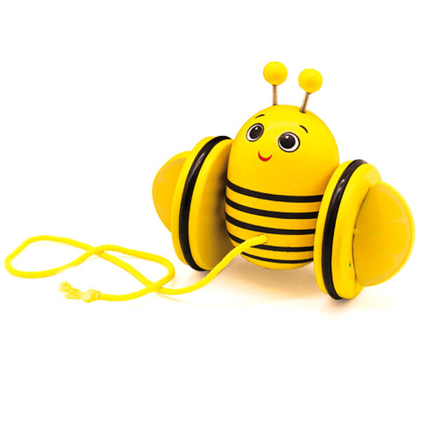 Frootimals Bizzy Lemonbee Trähjul - Första Steg Gående Leksak