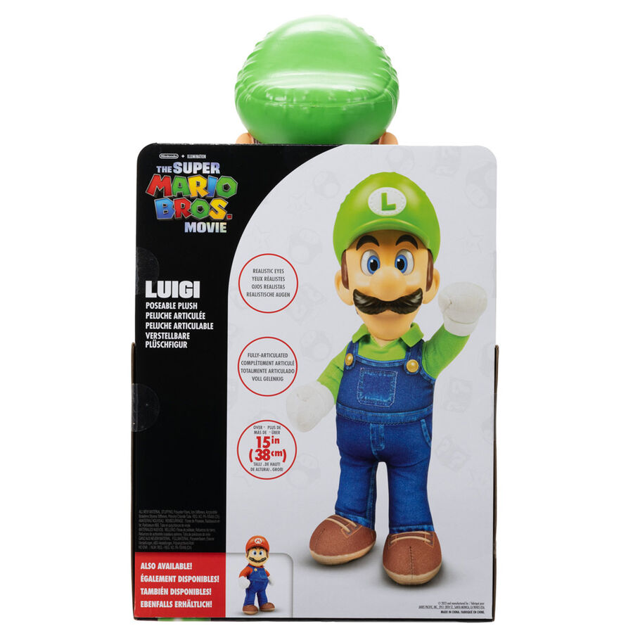Super Mario Bros Luigi gosedjur 30cm