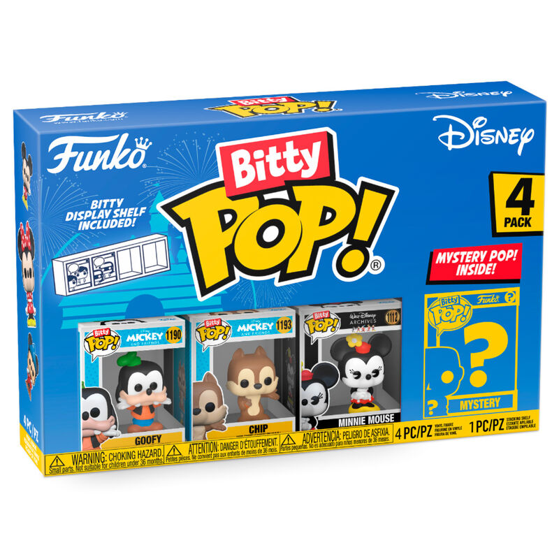 Blister 4 Figurer Bitty POP Disney Trollkarl Goofy