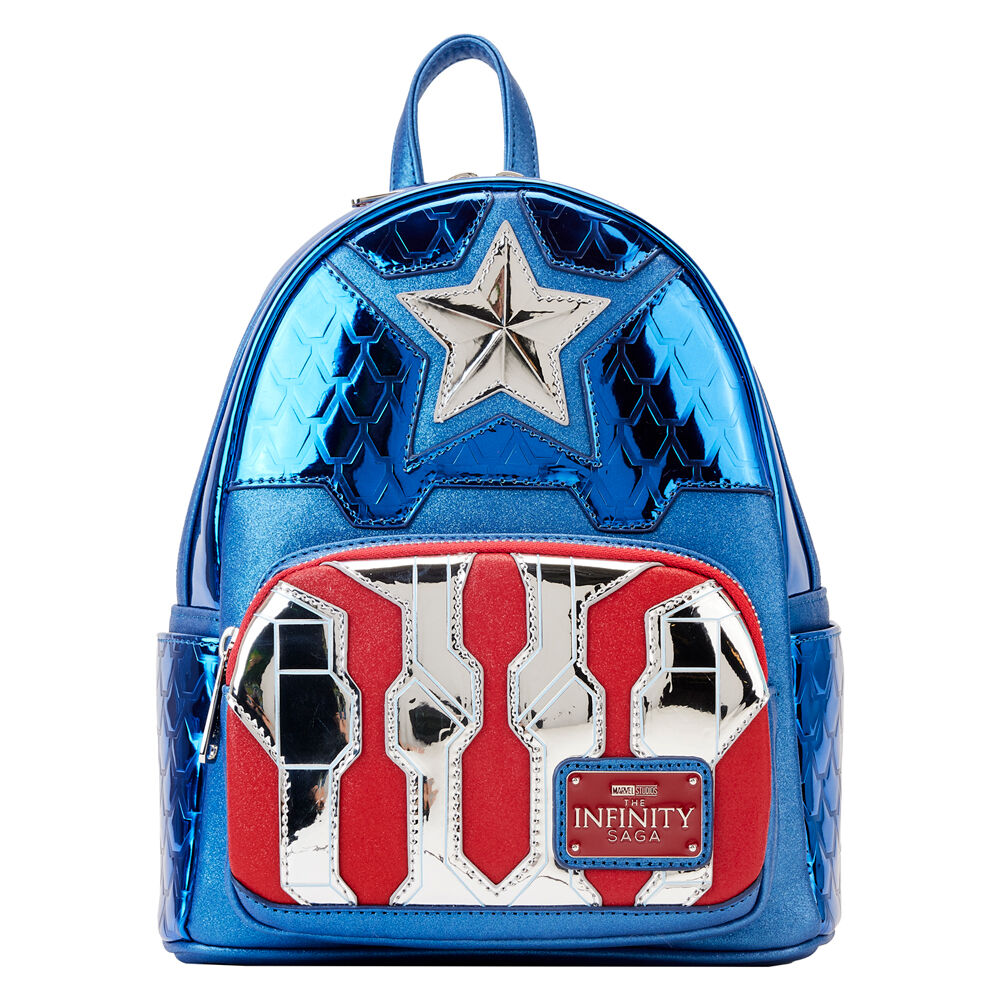 Loungefly Marvel Captain America Metallic Ryggaffär 26cm