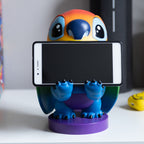 Disney Stitch Rainbow Figur med klämma för kabelhantering - 20 cm