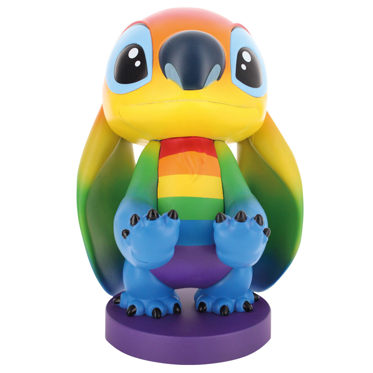 Disney Stitch Rainbow Figur med klämma för kabelhantering - 20 cm