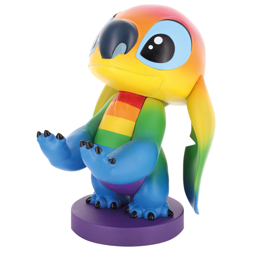 Disney Stitch Rainbow Figur med klämma för kabelhantering - 20 cm