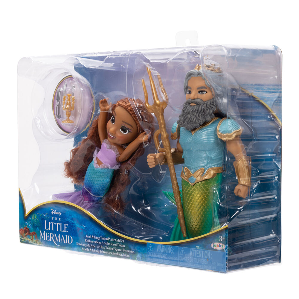 Disney Den Lilla Sjöjungfrun Ariel + Triton Docka 15 cm