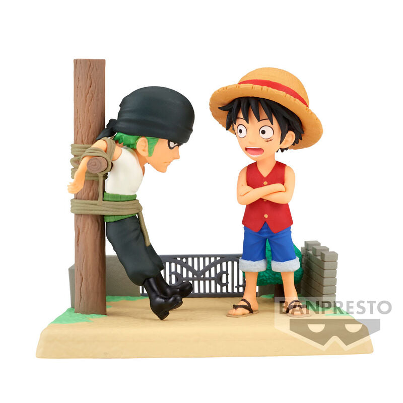 One Piece Log Stories Figur - Monkey D Luffy & Roronoa Zoro 7cm