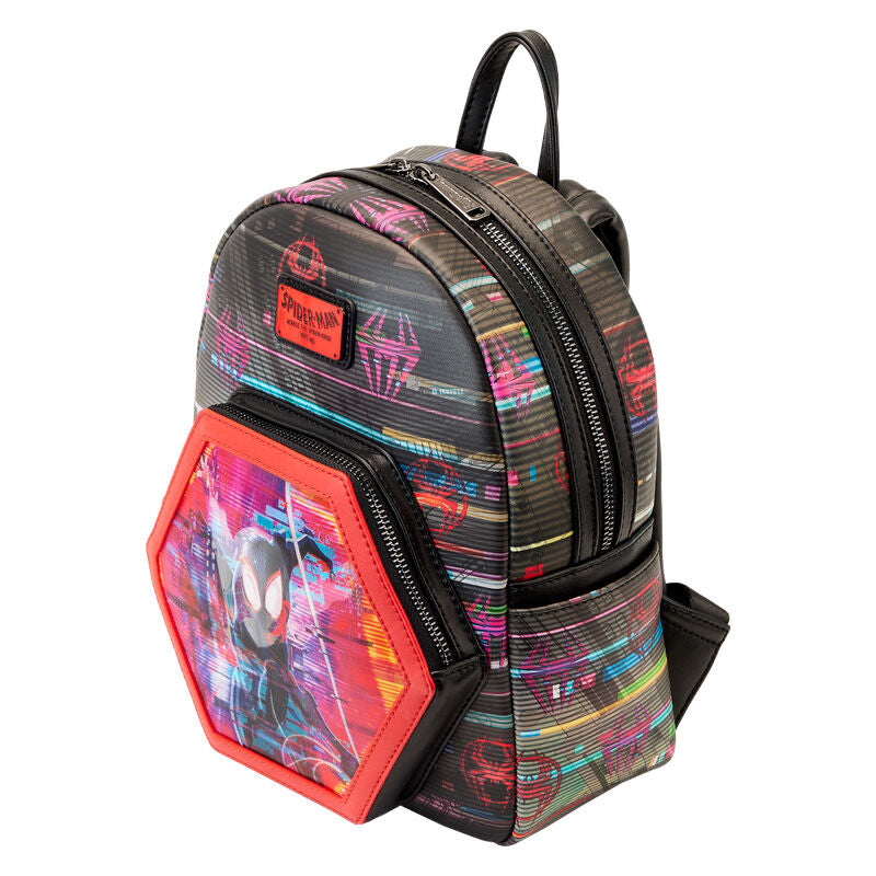Loungefly Marvel Spiderman Across the Spider-Verse Lenticular Ryggsäck 27cm