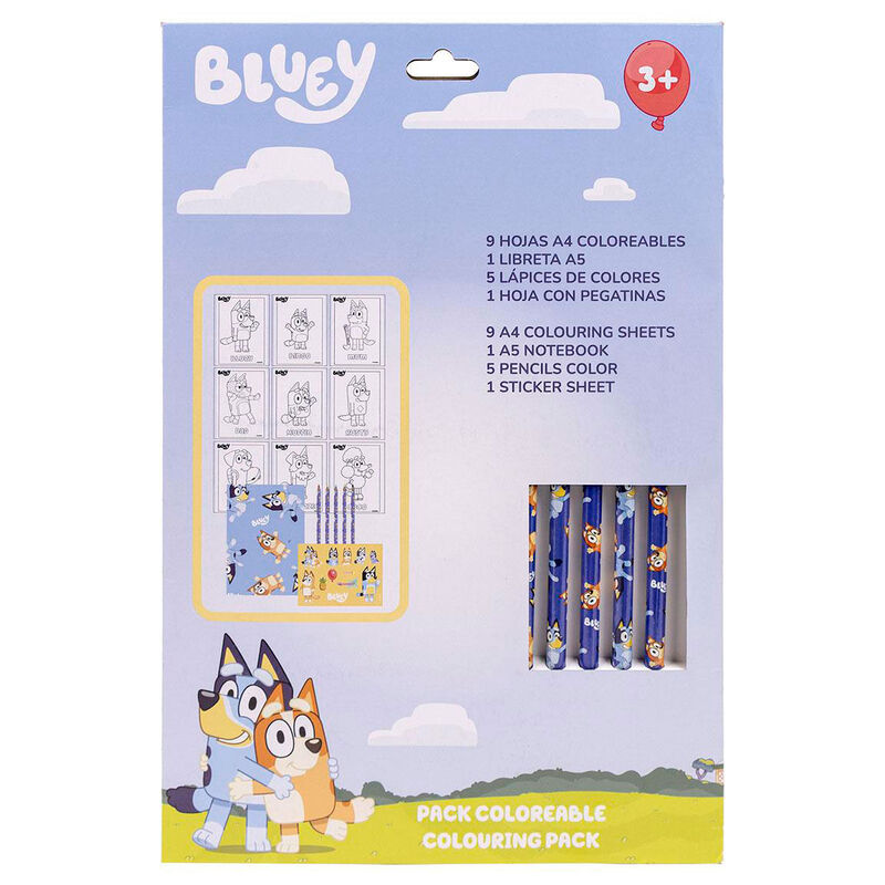 Bluey Målarset med Kontorsmaterial