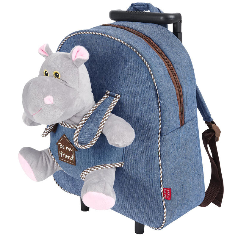 Holly Hypopotamo Trolley med Plyschleksak 38cm