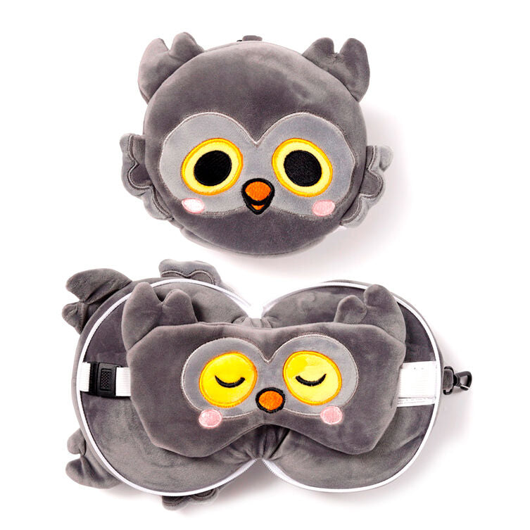 Relaxeazzz Adoramals Winston Owl Reseskydd Med Ögonmask