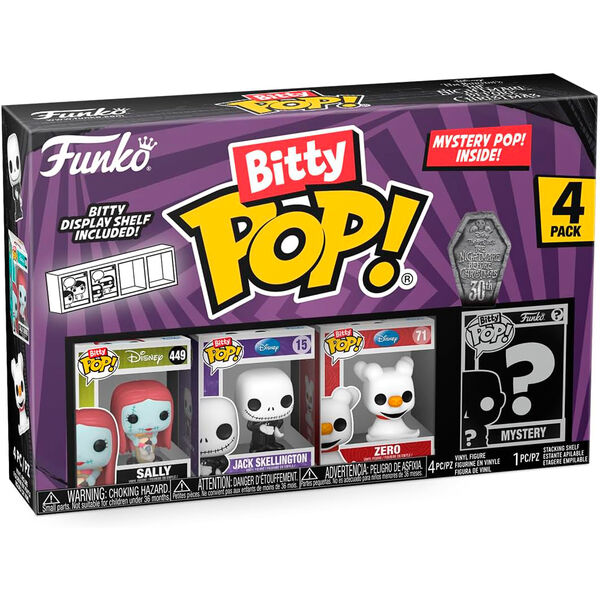 Blister 4 Figurer Bitty POP Disney Nightmare Before Christmas Sally