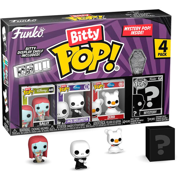 Blister 4 Figurer Bitty POP Disney Nightmare Before Christmas Sally