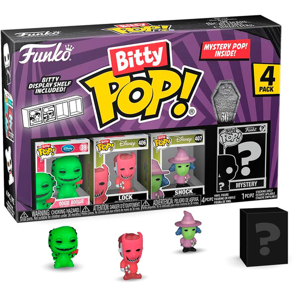 Blister 4 Figurer Bitty POP Disney Nightmare Before Christmas Oogie Boogie