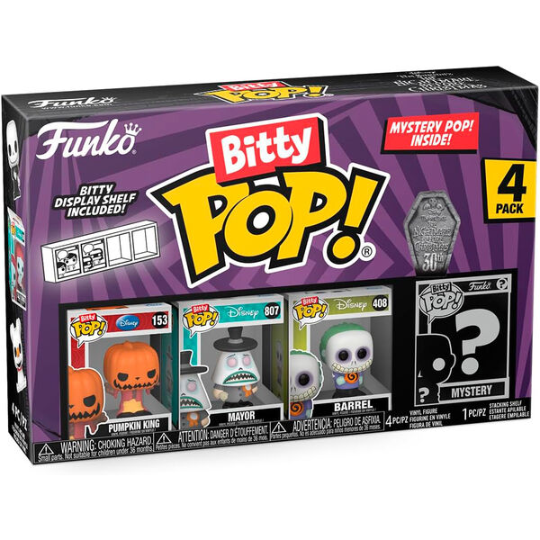 Bitty POP! Disney Nightmare Before Christmas Pumpkin King 4-Pack
