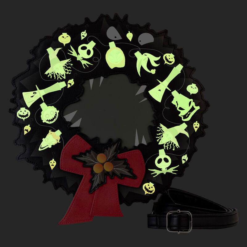 Loungefly Disney Nightmare Before Christmas Wreath Crossbody Bag