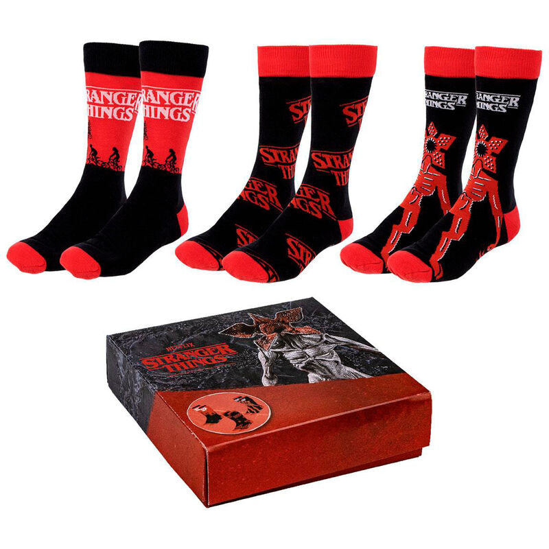 Stranger Things 3-pack vuxensockor