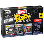 Your favourite Pops! have been shrunk into Bitty Pops! Expand your collection with this assortment of Bitty Pop! figures featuring your most beloved cartoon characters! Each 4-pack comes with one rare or hyper rare mystery Bitty Pop! to complete the series. Bitty Pops! are packaged in hard acrylic cases with detachable bottom lids. Detachable bottom lids double as acrylic bases