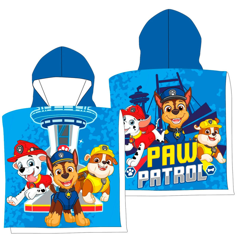 Paw Patrol Bomull Poncho Handduk