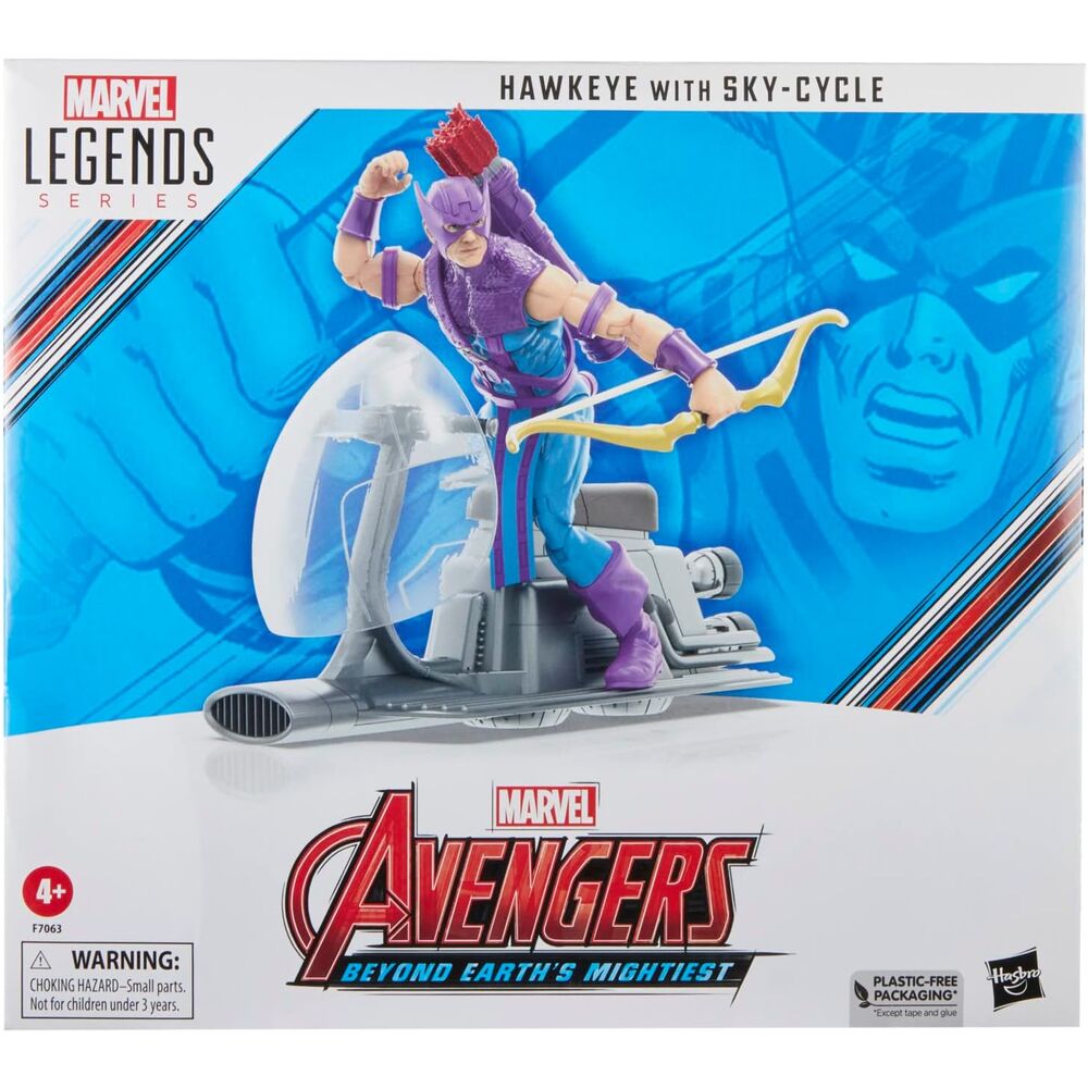 Marvel Avengers Hawkeye Med Sky-Cycle Figur 15 cm