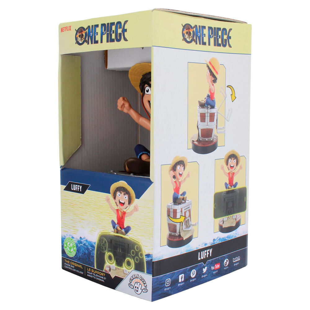 One Piece Luffy Klämfäste Kabelhållare 20cm