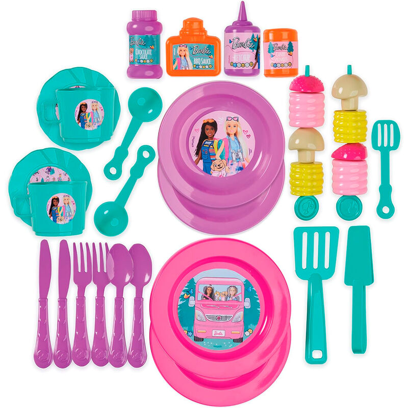 Barbie Glamping Set med Grill och Tillbehör