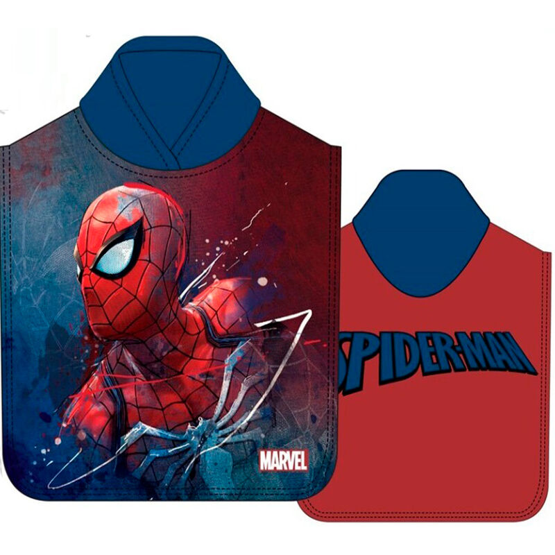 Marvel Spiderman mikrofiber poncho handduk