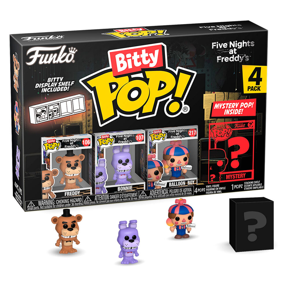 Blister 4 Figurer Bitty POP Five Nights at Freddy's Freddy