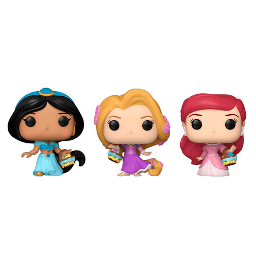 Carrot Pocket POP Blister 3 Figurer – Disney Princess Rapunzel, Ariel, Jasmin
