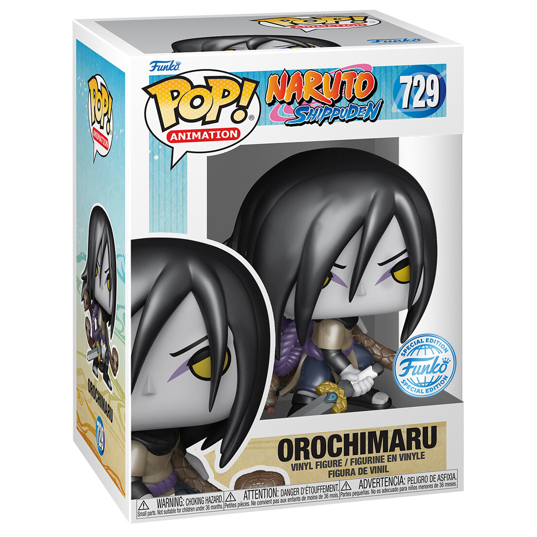 Set med T-shirt och POP-figur Naruto Shippuden Orochimaru - Storlek M