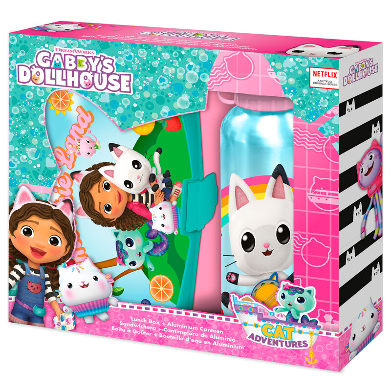 Gabbys Dockhus Lunchbox och Aluminiumflaska Set 500ml
