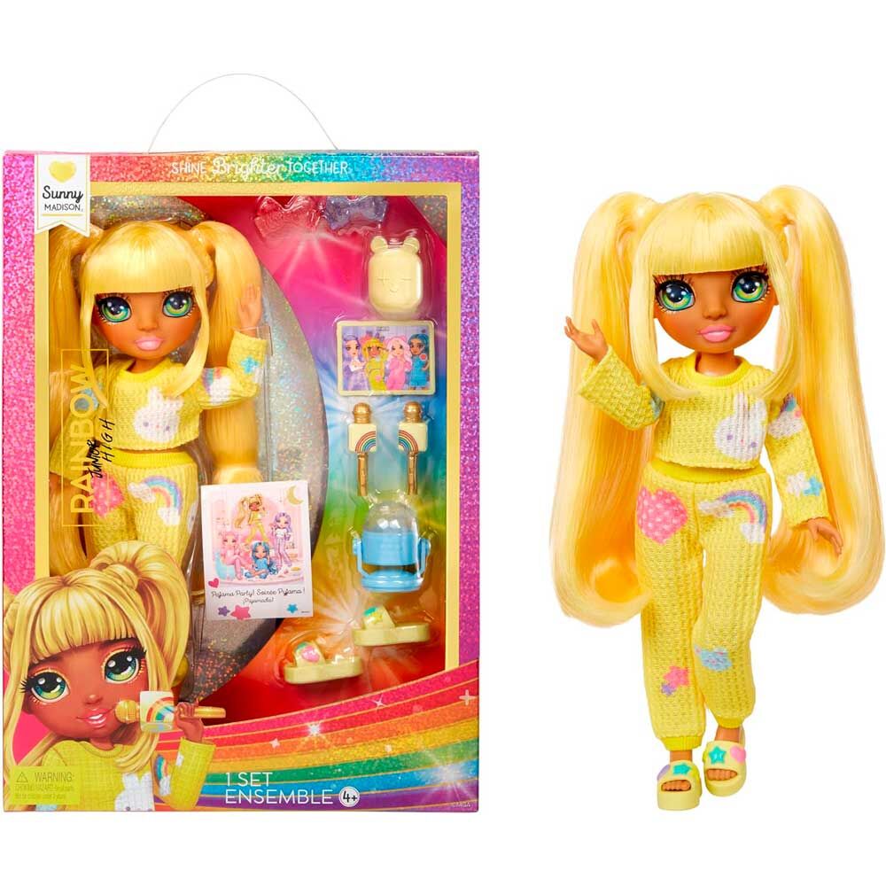 Rainbow High Junior High PJ Party Fashion Doll - Sunny (Gul)