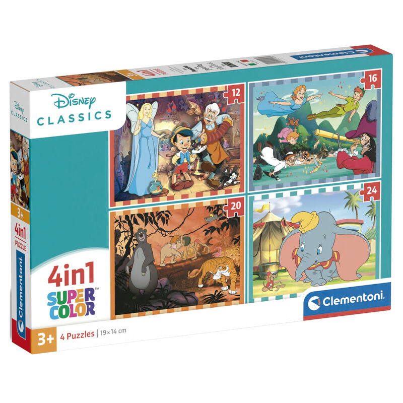 Clementoni Supercolor Disney Classics Pussel 12 styck Tecknade serier