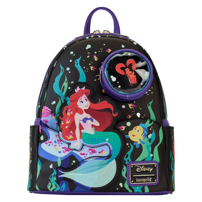 Loungefly Disney Lilla Sjöjungfrun 35-årsjubileum Ryggsäck 26cm