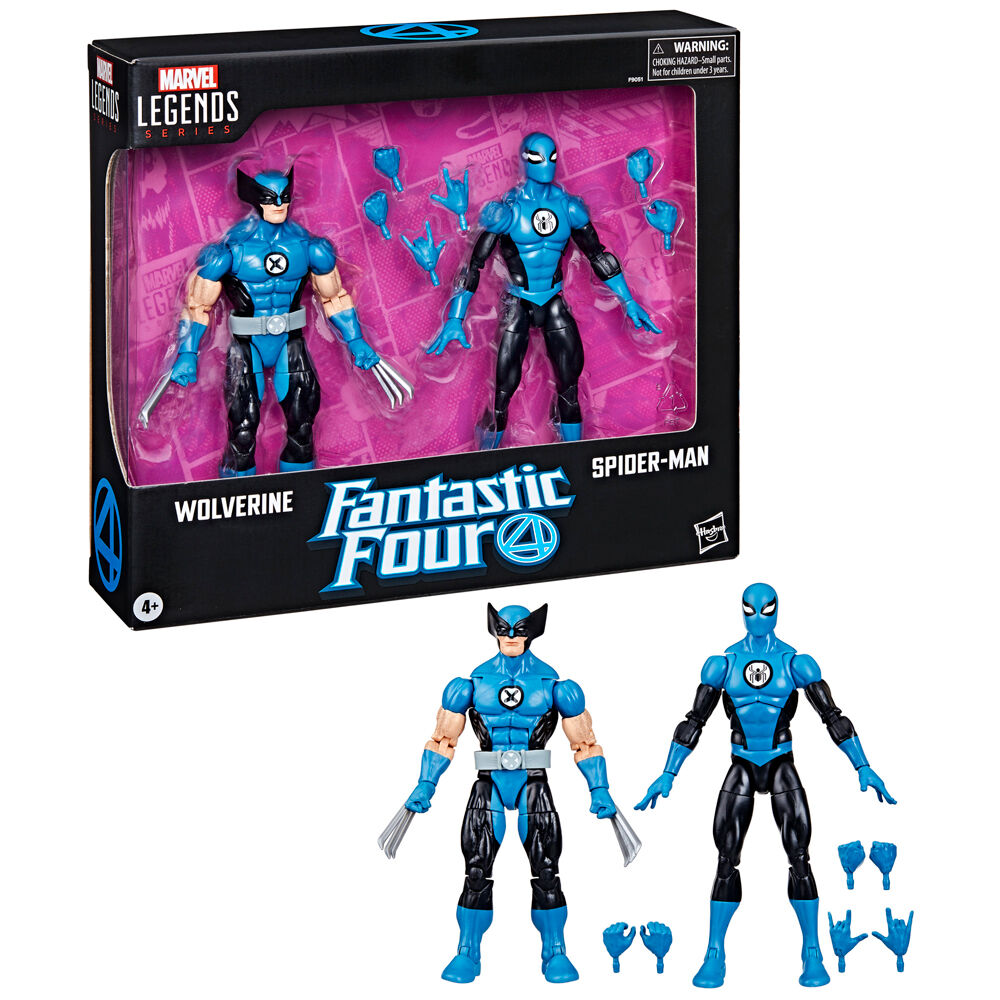 Marvel Fantastic Four Wolverine Spiderman Figurpaket - 15cm