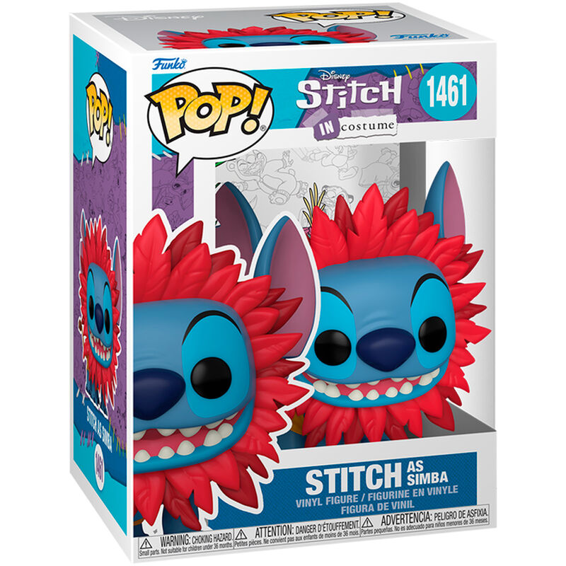 Funko POP Disney Stitch som Simba - Vinylfigur 9cm